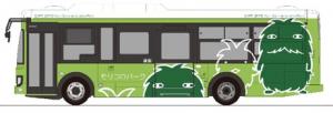 黄緑色園内バス モリコロパーク  モリゾー・キッコロ ラッピング ジブリパーク ラッピング園内バス「青春の丘」～ 「ジブリの大倉庫」～「どんどこ森」運行開始♪2022年10月13日～