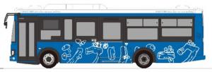 青色園内バス ジブリパーク ラッピング ジブリパーク ラッピング園内バス 「ジブリの大倉庫（アイススケート場）」～「どんどこ森」運行開始♪2022年10月13日～