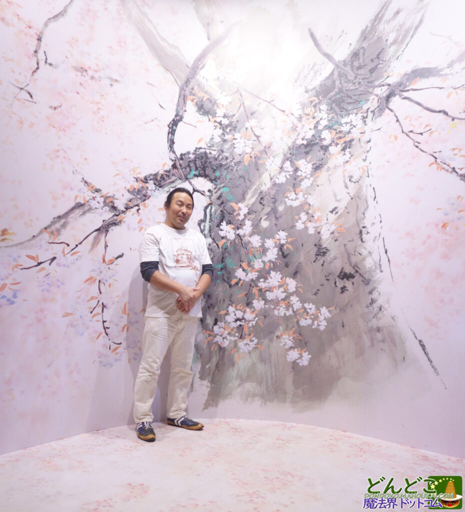 【写真撮影スポット】かぐや姫の物語「桜の木の下で」とパンケーキマンの写真